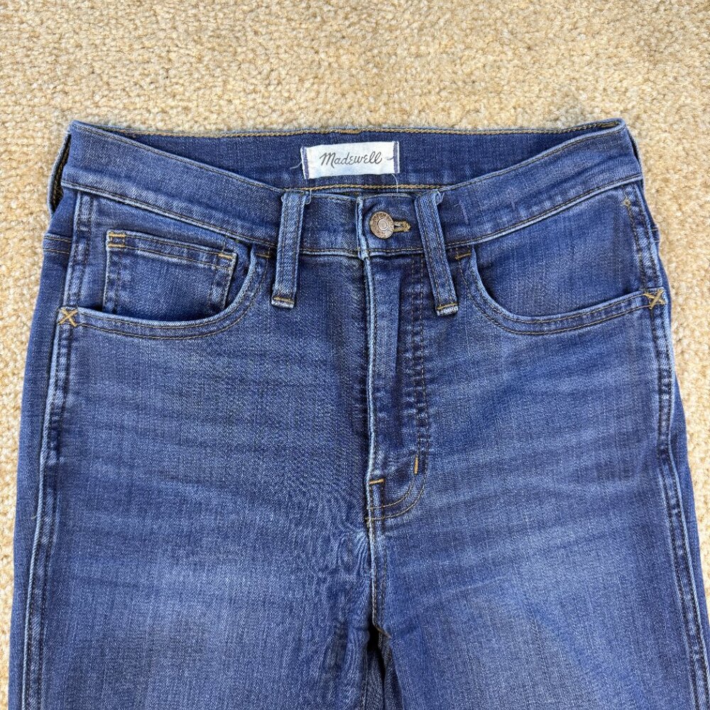 Madewell Roadtripper 10 Inch High Rise Skinny Jeans Womens Size 24 Blue F596 - Picture 2 of 14